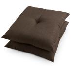 座布団 本体 2枚組 約55×59cm 銘仙判 ジェーベスト モカ 日本製 シャンブレー調 ブラウン 茶系 2枚セット 座ぶとん ざぶとん クッション