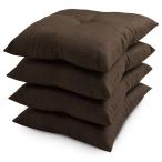 座布団 本体 4枚組 約55×59cm 銘仙判 ジェーベスト モカ 日本製 シャンブレー調 ブラウン 茶系 4枚セット 座ぶとん ざぶとん クッション