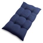 長ざぶとん 本体 ガワ約68×120cm ジェーベスト ネイビー 東北判 大判 青 紺 ブルー系 底面黒布地 6点どめ 長座布団