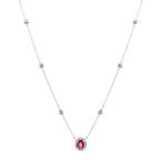 プラチナ鑑別書付ルビーネックレス