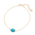 ショッピングターコイズ K10イエローゴールドターコイズブレスレット