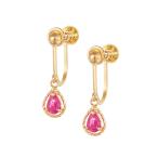 K10イエローゴールドルビーイヤリング