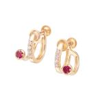 K10イエローゴールドルビーイヤリング