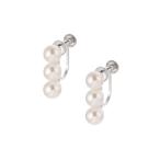 ショッピングパール ピアス K10ホワイトゴールド淡水パールイヤリング