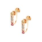 ショッピングリング K10イエローゴールドマルチストーンイヤリング