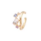 K10イエローゴールドマルチストーンイヤーカフ（片側）