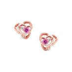 ショッピングルビー K10ピンクゴールドルビーピアス