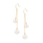 ショッピングパール ピアス K10イエローゴールド淡水パールピアス