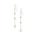 ショッピング真珠 K10イエローゴールド淡水パールピアス（4mm）