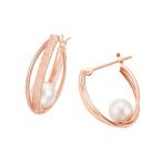 ショッピングピンクゴールド K10ピンクゴールド淡水パールピアス（6mm）