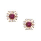 K10イエローゴールドルビーピアス