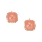 ショッピングオレンジ K10イエローゴールドオレンジムーンストーンピアス