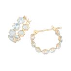 K10イエローゴールドスカイブルートパーズピアス