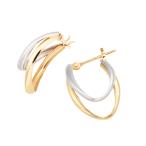 ショッピングプラチナ プラチナ/K18イエローゴールドピアス