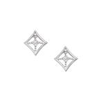 K10ホワイトゴールドダイヤモンドピアス