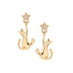 ショッピングアニマル K10イエローゴールドダイヤモンドピアス