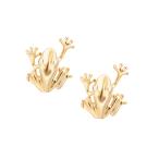 K10イエローゴールドキュービックピアス