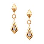 ショッピングスタッズ K18イエローゴールドダイヤモンドピアス