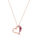 ショッピングピンクゴールド K10ピンクゴールドマルチストーンネックレス