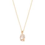 K10イエローゴールドホワイトトパーズネックレス