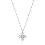 ショッピングクレマチス K10ホワイトゴールドダイヤモンドネックレス