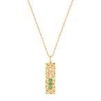 K18イエローゴールドエメラルドネッ