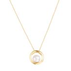 ショッピング真珠 K10イエローゴールドアコヤ真珠ネックレス（6mm)