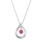 プラチナルビーネックレス