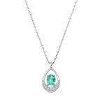 プラチナエメラルドネックレス