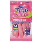 エステー ファミリー やわらかフィット 天然ゴム 中厚手 ゴム手袋 掃除 洗濯 食器洗い用 Mサイズ ピンク ※パッケージ変更の場合あり