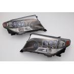 トヨタ ランドクルーザー ランクル 200 3連プロジェクターヘッドランプ ヘッドライト/ブラッククローム 左右セット