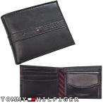 トミーヒルフィガー 財布 二つ折り 折り財布 小銭入れ付き レザー ブラック メンズ プレゼント TOMMY HILFIGER 31TL130088 001 カジュアル ビジネス