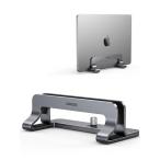 UGREEN 縦型 ノートパソコンスタンド pcスタンド 縦置き 収納 幅調整可能 アルミ合金製 シリコーンゴム傷防止 全機種対応Mac/Surface/iPad/HPなど（