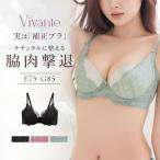 下着女性 ブラジャー 《vivante》レイシアブラ / 補正ブラに見えない脇肉撃退ブラ レース 補正 脇高 谷間 盛れる 寄せ ブラ単品 ツーハッチ