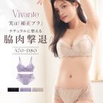 下着女性 上下セット レディース ブラジャー 《vivante》リフレレースブラ&ショーツ 補正下着 かわいい レース 補正ブラ 脇高 ツーハッチ