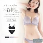 下着女性 上下セット ブラジャー《エアランジュ》ミニョンレースブラ＆ショーツ すっきり 盛り 谷間 丸胸 ノンワイヤー 楽ちん ツーハッチ