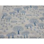 1m единица измерения outlet 40% половина linen мака be Alice words of forest Fruits tree off × голубой парусина ткань 108cm ширина сделано в Японии хлопок linen