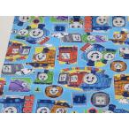 ショッピングトーマス 機関車トーマス ステッカー ライトブルー オックス生地  キャラクター 布地 手芸 入園 安い 入園 男の子