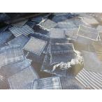 ラミネート生地　 デニムポケットパッチランダム　ネイビー　安い おしゃれ 布地 かわいい 生地 入園 ビニール コーティング