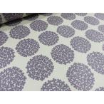 ショッピングプールバック ラミネート生地　サークルフラワー　オフ×グレー  安い おしゃれ 布地 かわいい 生地 入園 ビニール コーティング