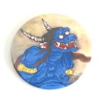 .... белый зеркало жестяная банка зеркало рука зеркало Japanese TATTOO ART ONI mirror Soga Shhaku японский . земля производство товары .. синий .demon мир рисунок 