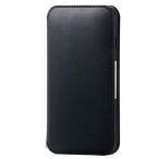エレコム iPhone SE 第3世代 レザーケース 手帳型 NEUTZ 磁石付 ブラック PM-A22SPLFY2BK