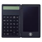 電卓付き電子メモ 4.4インチ ブラック 【約130×77×15mm】 22658108