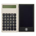 電卓付き電子メモ 4.4インチ グレージュ 【約130×77×15mm】 22658110