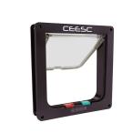 CEESC 4WAY домашнее животное дверь маленький размер собака кошка домашнее животное . ввод . дверь задняя дверь дверь кондиционер с нагревом и охлаждением меры японский язык есть руководство пользователя .( Brown, большой )