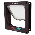 CEESC 4WAY домашнее животное дверь маленький размер собака кошка домашнее животное . ввод . дверь задняя дверь дверь кондиционер с нагревом и охлаждением меры японский язык есть руководство пользователя .( Brown, средний )