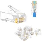 VCE RJ45 коннектор CAT6 CAT5E CAT5 LAN кабель для проникать type LAN коннектор электропроводка простой коготь поломка трудно 50 шт. комплект 