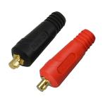 RIVERWELD TIG溶接ケーブルパネルコネクタプラグDKJ10-25 200Amp Dinseクイックフィッティング赤と黒2個