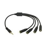 SinLoon 4 высшее 3.5mm Mini штекер ( мужской )? 4 высшее 3.5mm X4 AUX стерео аудио удлинение ke- blue black 0.3m(3.5 4