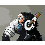 Fokenzary DIY краска цифра ... парусина музыка . слушать Gorilla ребенок кроме того, для взрослых начинающий предназначенный щетка . акриловая краска имеется рама нет (4